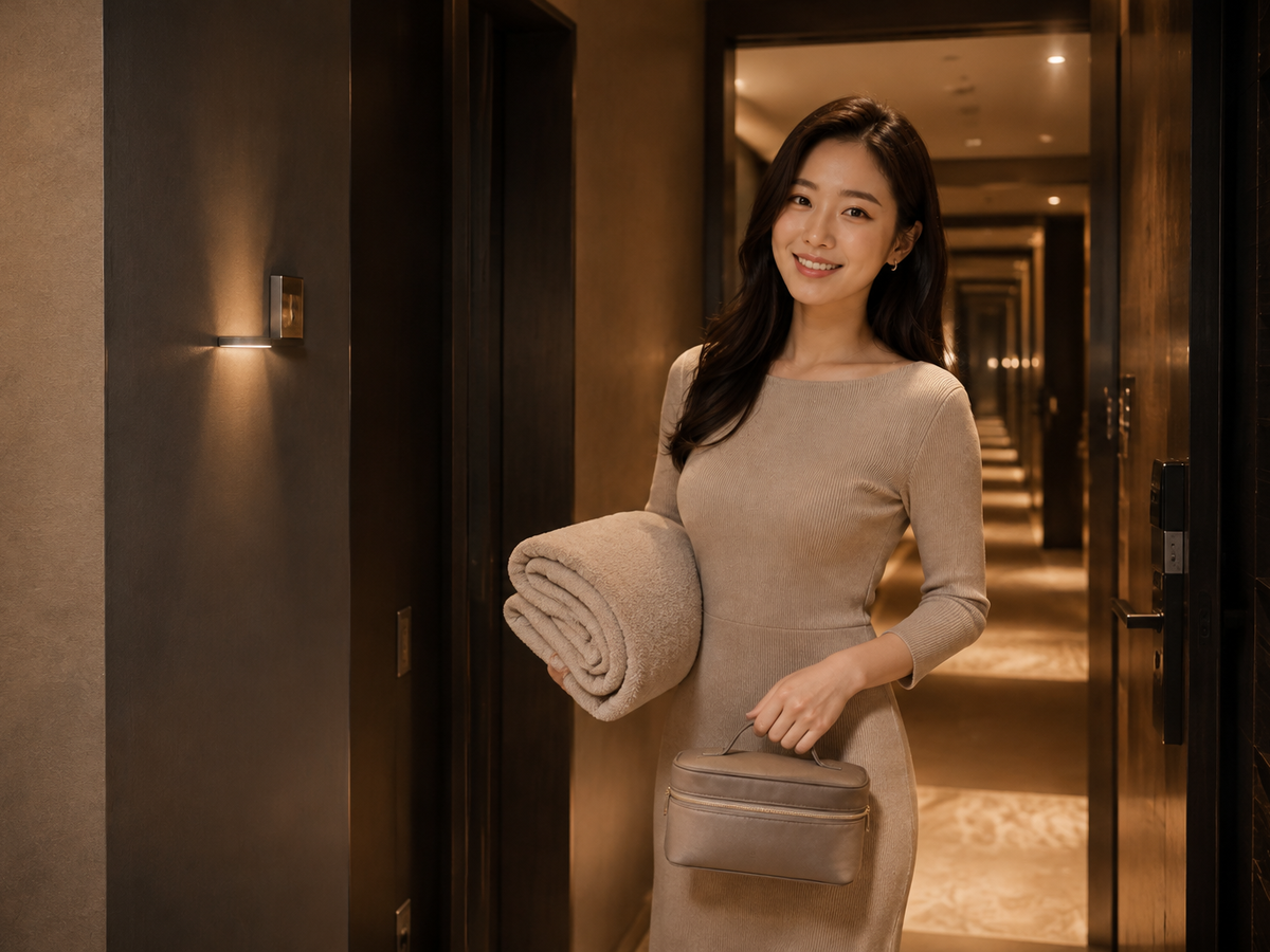 양주 방문 홈케어 일정을 준비하는 젊은 성인 한국 여성 관리사